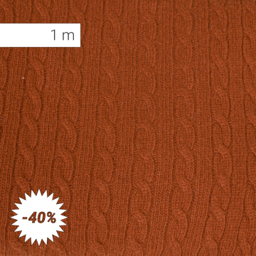 Chiantishire Nocciola - Cable Knit Lambswool (1 MT REMNANT)