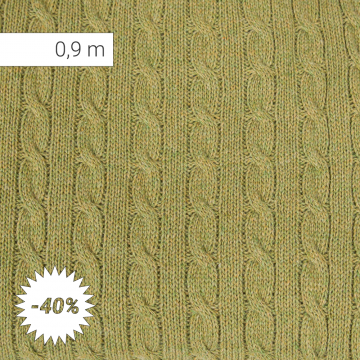 Chiantishire Pistacchio - Cable Knit Lambswool (0,9 MT REMNANT)